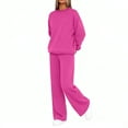 thumbnail image 6 of Hpapadks Cozy Lounge Sets for Women Matching Fall Long Sleeve Solid Crewneck Sweatshirt Pant 2 Piece Sweatsuits Tracksuits for Women Set, 6 of 7
