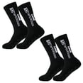 thumbnail image 1 of Calcetines antideslizantes SpotBlack 2Pares Negro 6-12.5US TapeDesign Calcetines Tubo Medio Algodón., 1 of 1