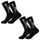 thumbnail image 1 of Calcetines antideslizantes SpotBlack 2Pares Negro 6-12.5US TapeDesign Calcetines Tubo Medio Algodón., 1 of 1