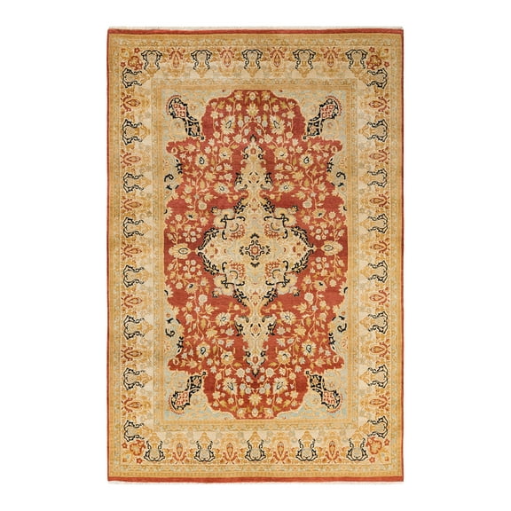 Mogul, One-of-a-Kind Hand-Knotted Area Rug - Orange, 5' 10" x 9' 0"