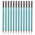 thumbnail image 1 of Uxcell HB Drawing Pencils for Sketching, 12PCS Sketch Pencils for Drawing Art Pencils Graphite Wood Pre-sharpened for Drawing Sketching Artist, Hexagonal, Black Refill, Green/Black Pole, 1 of 6