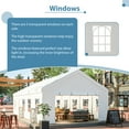 thumbnail image 4 of LZBEITEM 16' x 32' Large Heavy Duty Outdoor Canopy Party Tent & Carport, Heavy Duty Outdoor Wedding Gazebo, Event Shelter Canopy for Outdoor Event, Wedding, Birthday Party, White, 4 of 10