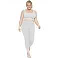 thumbnail image 2 of Stretch Is Comfort Women's Ribbed PS Full Length Leggings Heather Gray 3X, 2 of 6