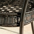 thumbnail image 4 of Noble House Figi 34" Round Glass Top Patio Dining Table in Brown, 4 of 11