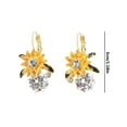 thumbnail image 3 of Moocorvic Fashion Sunflowers Earrings Yellow Sunflower Flower Earrings Female Small Earrings Ear Clips Gift Card Birthday Gifts for Friends Female Gifts for Mom,, 3 of 9