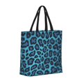 thumbnail image 3 of Large-Capacity Zipper Single-Shoulder Convenience Bag 15.7×19.6 Inches, Wear-Resistant And Water-Repellent, Can Be Carried By Hand Or On One Shoulder Animal Skin Print Style Darkturquoise_1, 3 of 8