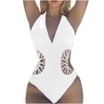thumbnail image 2 of Wowcloth Womens Swimsuits Women's Retro Solid Color Swimsuit Conservative Jumpsuit Bodysuit Swimsuit, 2 of 6