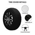 thumbnail image 3 of Kdxio Spare Tire Cover for RV Trailer, Waterproof Wheel Cover,Camper Spare Tire Cover Fit for Rv SUV Truck Travel Trailer 14 inch-Mushrooms and Autumn Leaves, 3 of 8