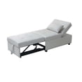 thumbnail image 2 of Kings Brand Furniture White Multi-Function Ottoman – Convertible Sofa Bed Sleeper & Chair for Adults & Teens, 2 of 7