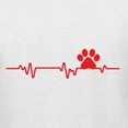 thumbnail image 2 of Dog Heartbeat | Paw Print EKG Lifeline | Veterinarian Vet Tech Dog Lover Womenâ€™s Standard V-Neck Tee, White, X-Large, 2 of 5