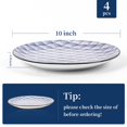 thumbnail image 2 of YYHY Blue Porcelain Salad Plates Set of 4, Dishwasher & Microwave Safe, 10 Inch Diameter, 2 of 7