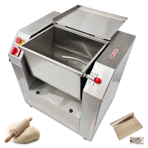 15KG Commercial Dough Mixer Vegetable Meat Blender with 90°Tiltable Bowl 110V