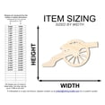 thumbnail image 2 of Unfinished Wood War Cannon Shape | DIY Craft Cutout 46" / 3/4", 2 of 3