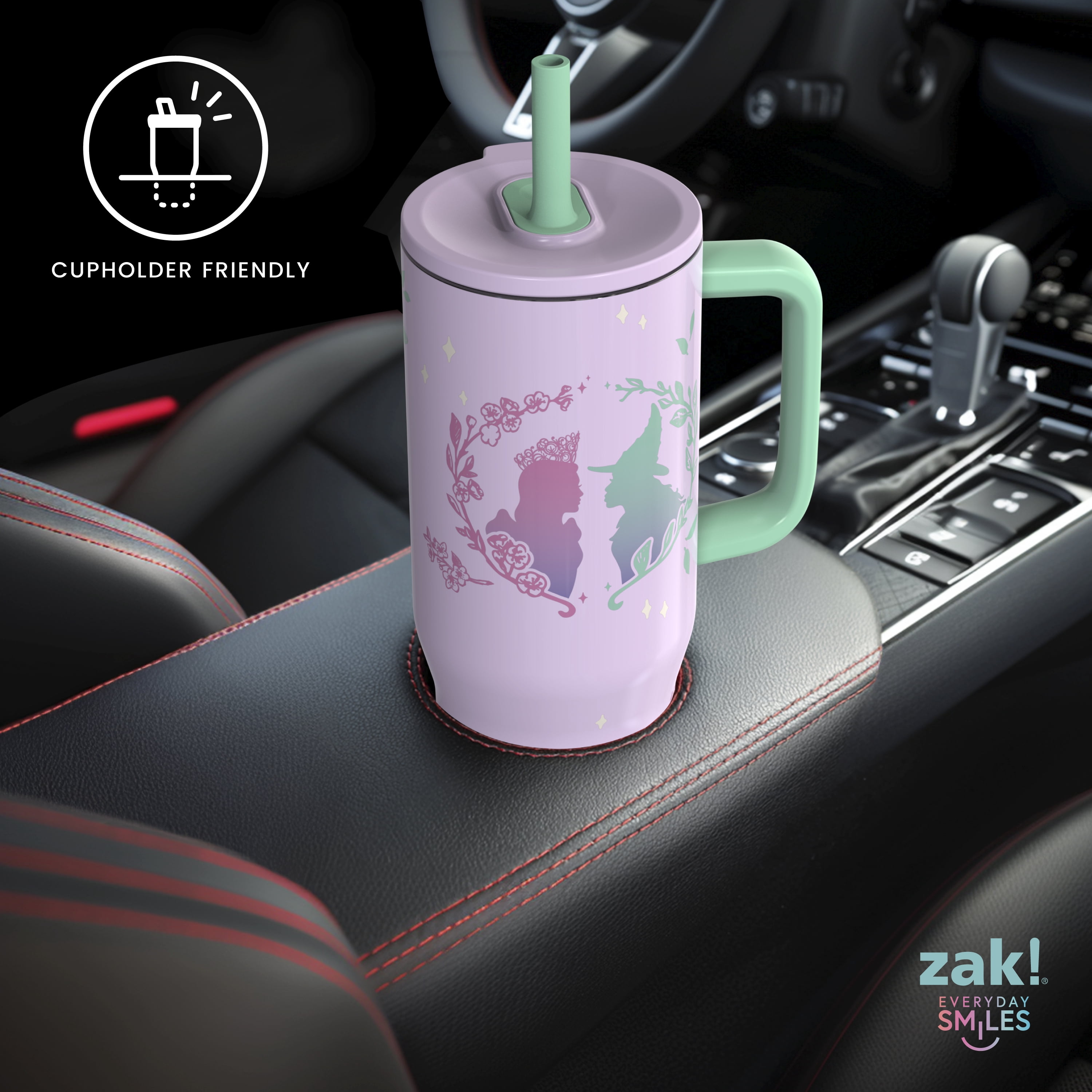 Zak Designs 30oz Wicked Double Wall Stainless Steel Vaccuum Insulated Sutton Straw Tumbler