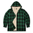 thumbnail image 4 of GENTS BLISS Flannel Shirts for Men Plaid Button Up Men Shirts Fleece Hooded Men Jacket Coat with Pocket, 4 of 11