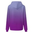 thumbnail image 4 of 2024 Fashion Women's Tops in Clearance Women's Winter Gradient Printed Plush Casual Long Sleeved Hooded Sweater Womens Gifts, Purple M, 4 of 4