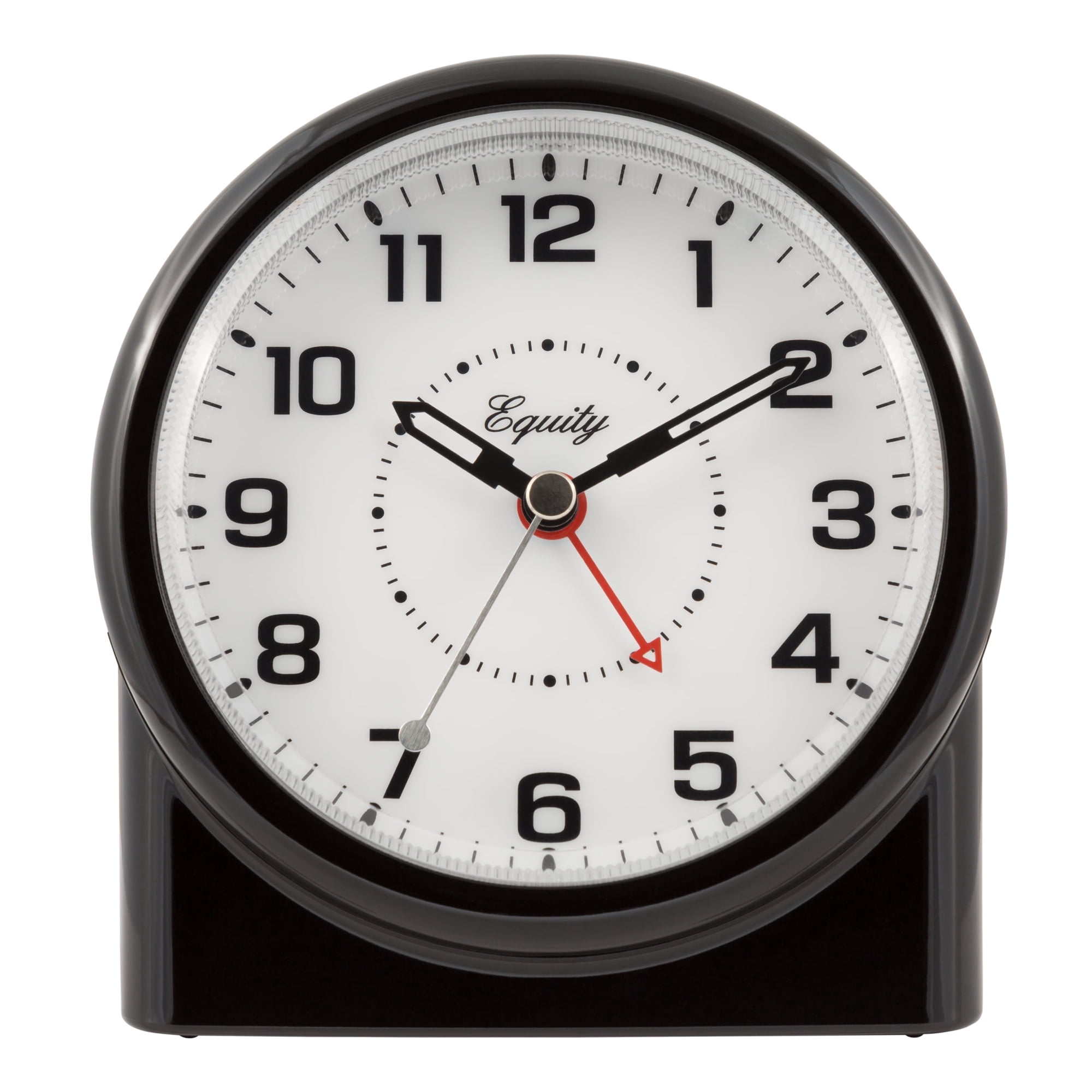 Equity Silent Sweeping Analog Alarm Clock with Night Vision, 14080