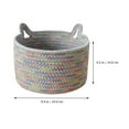 thumbnail image 6 of DINHEAROM 1Set Cat Ear Shape Cotton Rope Storage Basket for Home Decor Grey 24x24x14cm, 6 of 7