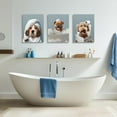 thumbnail image 3 of Funny Bathroom Dog Wall Art, Cute Funny Bath Dog Poster Prints, Rustic Farmhouse Bathroom Wall Decor, Funny Animal Bathroom Humor Animal Canvas Painting Prints d 16"x24"x3, 3 of 7