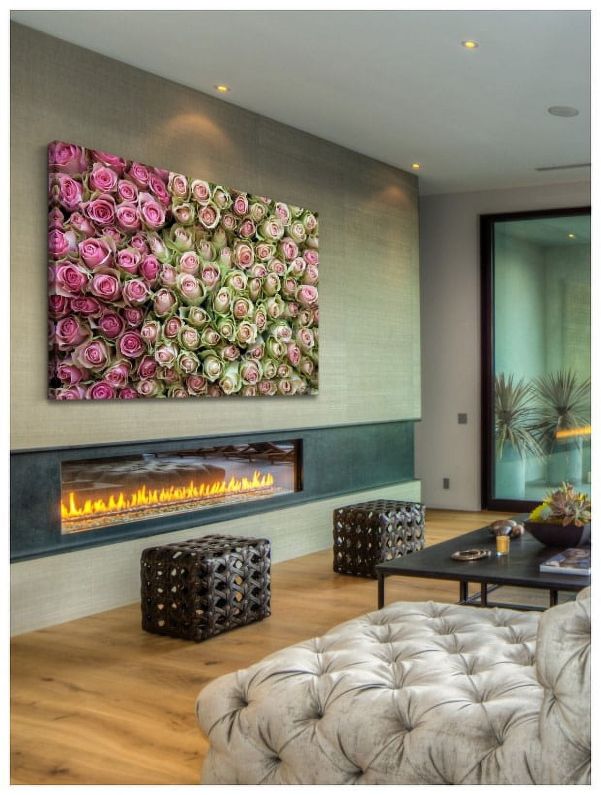 "Roses in Pink" Painting Print on Wrapped Canvas