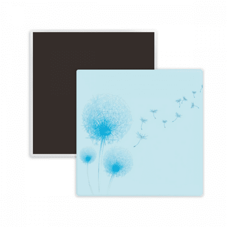 

Blue Flower Dandelion Square Ceracs Fridge Magnet Keepsake Memento