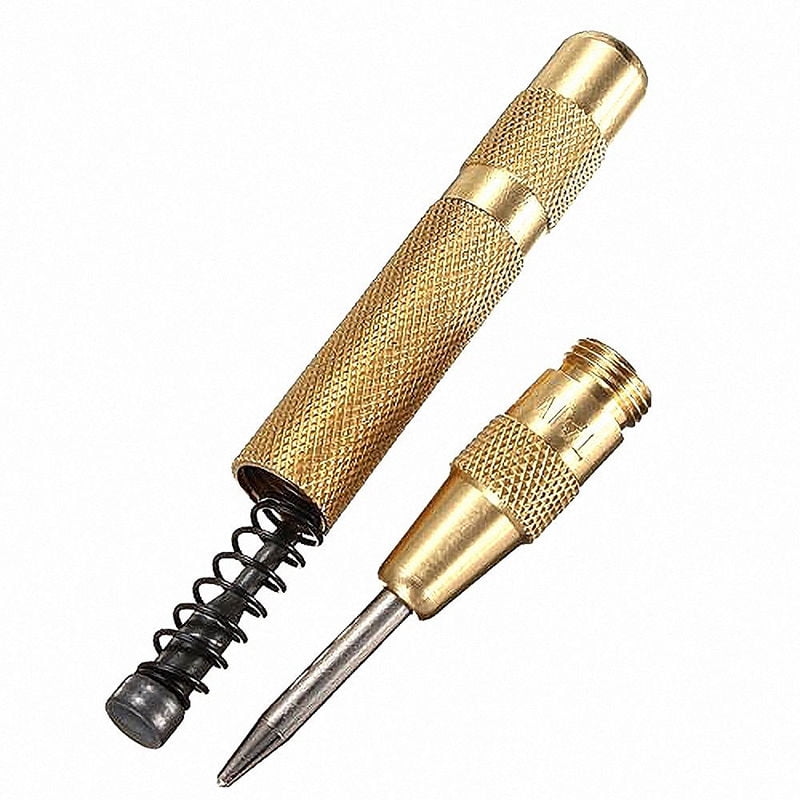 5" 5 inch Automatic Spring Loads Center Punch Knurled Handle Alloy Stell Point 