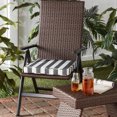 thumbnail image 2 of Outdoor PE Wicker Foldable Reclining Chair with Canopy Stripe Gray Seat Cushion, 2 of 10