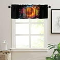 thumbnail image 5 of Sports Basketball Window Valance Curtain Boys Girls Cool Ball Pattern with Flame and Water Valance Tier Curtain Rod Pocket Curtain Valance for Kitchen/Bedroom/Living Room, 1 Panel, 54 x 18 Inch, 5 of 6
