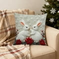 thumbnail image 4 of OutmaxHome Easter Bunny Pillow Cover 18"x18" with Soft Fabric Hidden Zipper,Easter Spring Throw Pillow Case Decorative Pillowcase Indoor Cushion Cover for Farmhouse Home Sofa Decoration, 4 of 7