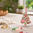 thumbnail image 3 of romoty DIY Beaded Christmas Tree Ornament Kit Candy Pastel Pink - Sweet Peppermint Candy Acrylic Bead Craft Set Holiday Hanging Pendant for Xmas Decor, 3 of 7