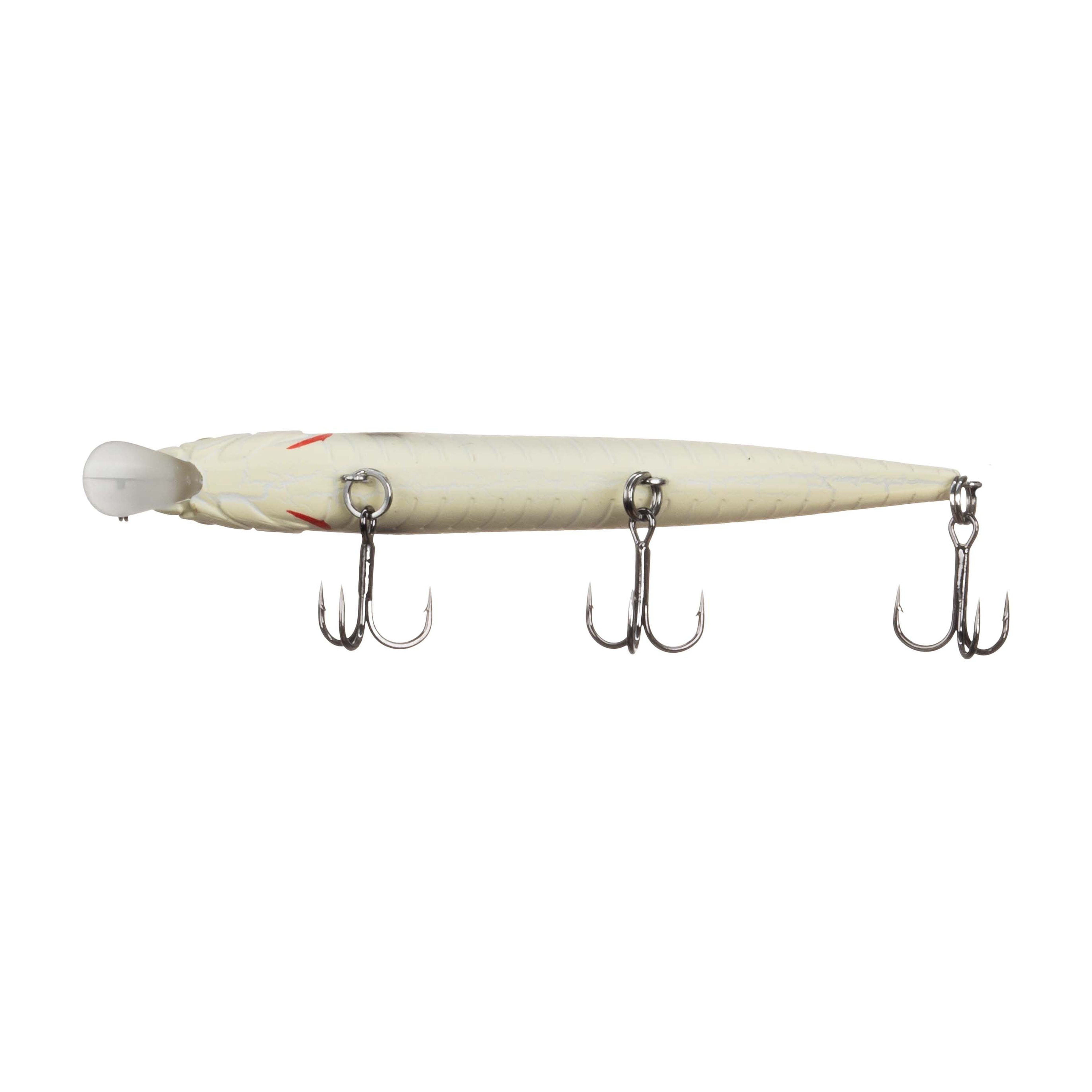 (3 pack) Ozark Trail Freshwater Minnow Fishing Lure, Bone, 1 oz