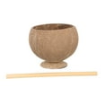 thumbnail image 5 of WEAVILUX Coconut Bowl with Straw - Natural Coconut Shell Dessert Holder, Assorted Colors, Set of 1, 5 of 8