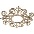 thumbnail image 2 of 24"OD x 7 3/4"ID x 3/8"T Dijon Wood Fretwork Pierced Ceiling Medallion, Red Oak, 2 of 3