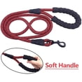 thumbnail image 4 of NANAHuangHeavy Duty Rope Dog Leash, 3/4/5/6/7/8/10/12/15 FT Nylon Pet Leash, Soft Padded Handle Thick Lead Leash for Large Medium Dogs Small Puppy (1/2" * 6', Black), 4 of 6