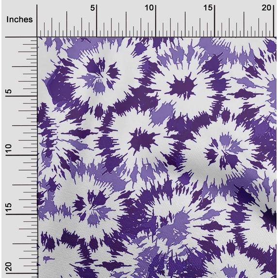 oneOone Polyester Lycra Purple Fabric Florals Quilting Supplies Print Sewing Fabric By The Yard 56 Inch Wide