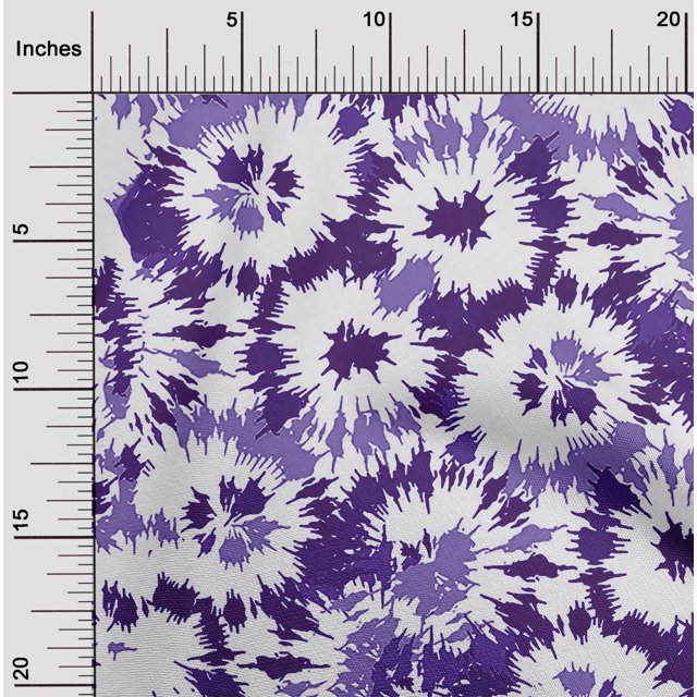 oneOone Viscose Chiffon Purple Fabric Florals Craft Projects Decor Fabric Printed By The Yard 42 Inch Wide