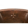 thumbnail image 3 of 15" Square Fleur De Lis Copper Bar/Prep Sink W/ 3.5" Drain Size, 3 of 3