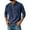 Navy_002, variant on Domuza Mens Henley Long Sleeve Shirts Vintage Washed Distressed Cotton Shirts Casual Loose Fit Button Down Lapel Pullover with Pockets Army Green 2XL