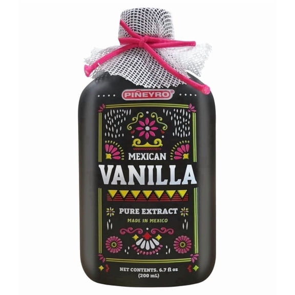 Piñeyro (Pineyro) Mexican Premium Artisanal Pure Vanilla Extract for Baking and Cooking | From Natural Vanilla Extract | Desserts | 100% Vegan & Kosher | Non-GMO & Gluten-Free | 6.7 fl. oz.