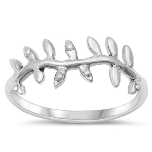 Leaves Leaf Hope Renewal Nature Ring .925 Sterling Silver Band Jewelry Female Male Unisex Size 10