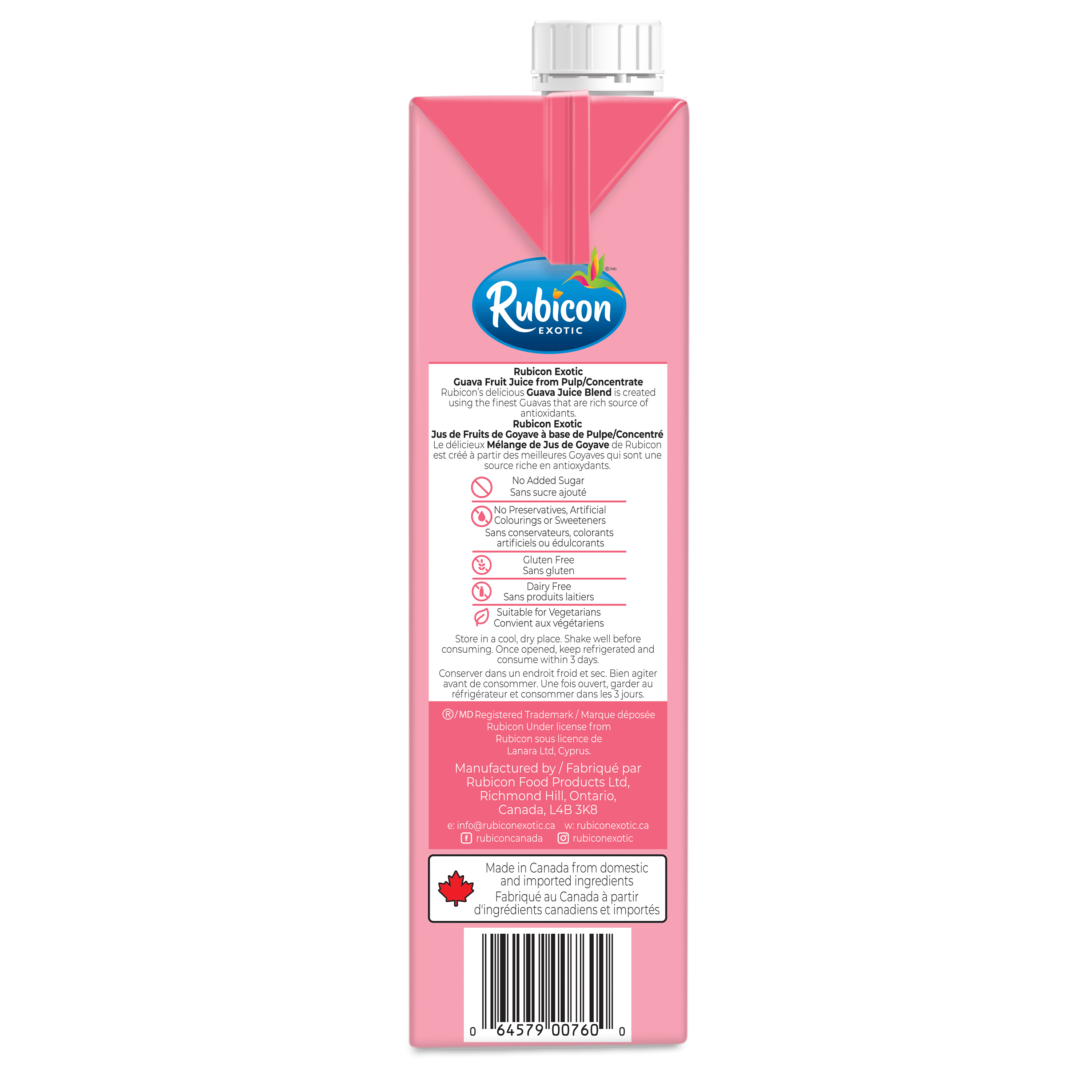 Mélange de jus Rubicon à 100 % goyave 1 l