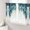 Teal White, variant on Sheer Curtains 45 Inch Length 2 Panels Set for Kitchen, Turquoise Feather Semi Sheer Curtains for Windows, Abstract Beige Peacock Feather Voile Window Treatments Rod Pocket Curtain