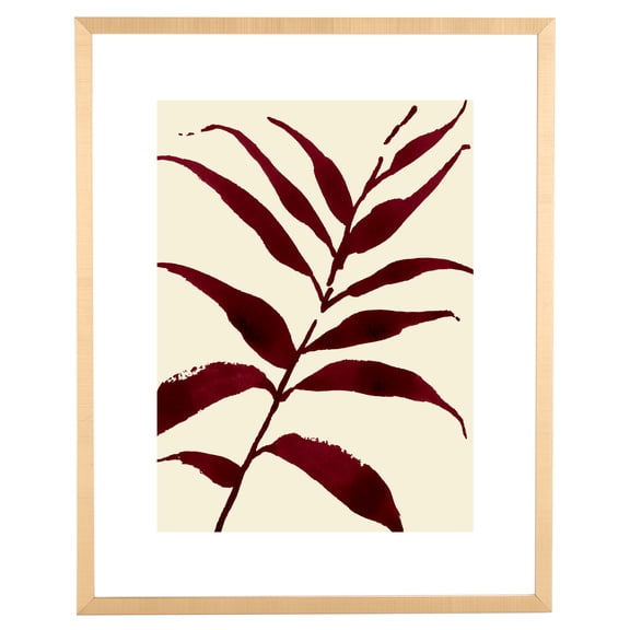 SAFAVIEH Everglade Evenings 16 in. x 20 in. Framed Wall Art, Burgundy/Antique Ivory