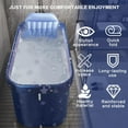 thumbnail image 4 of Hurber 47in Large Foldable Bath Tub, Adult Kid Portable Bathtub Freestanding Soaking Tub, Thickened Insulation, Blue Starry, 4 of 11