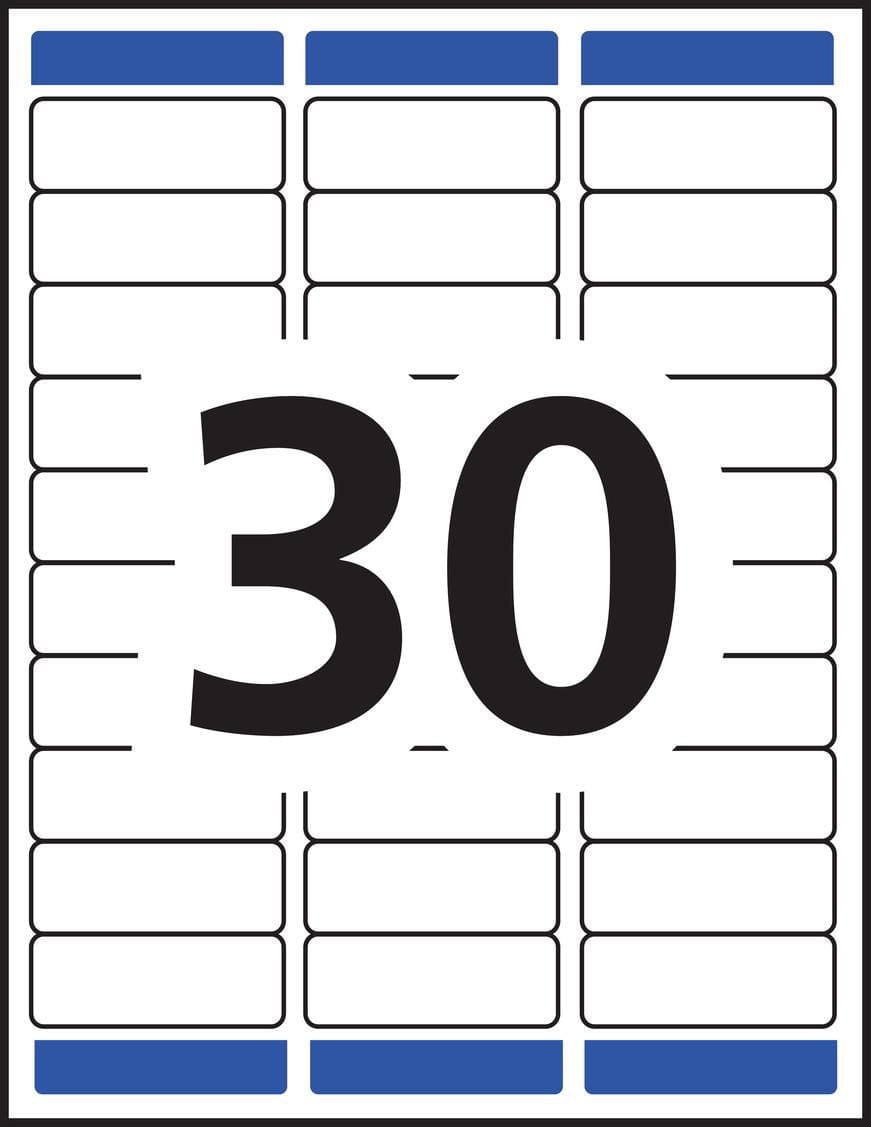 Avery Waterproof Labels, 1" x 2⅝",  for Laser Printers - 35520