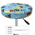 thumbnail image 4 of Fotbe Pirate Marine Animals Stool Covers Round,Waterproof Round Bar Stool Covers Bar Chair Covers Washable Stool Cushion Slipcover for 12-14 Inch Chair-13 inch, 4 of 7