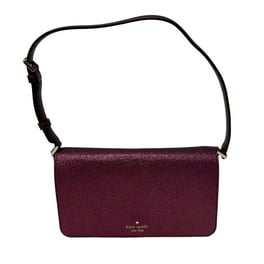 Kate Spade Smooth Glitter Tinsel Flap Shoulder Bag In Black