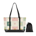 thumbnail image 7 of FORMRS Canvas Laptop Tote Bag for Women with 15.6" Computer Compartments Shoulder Handbag, Beige Abstract, 7 of 7