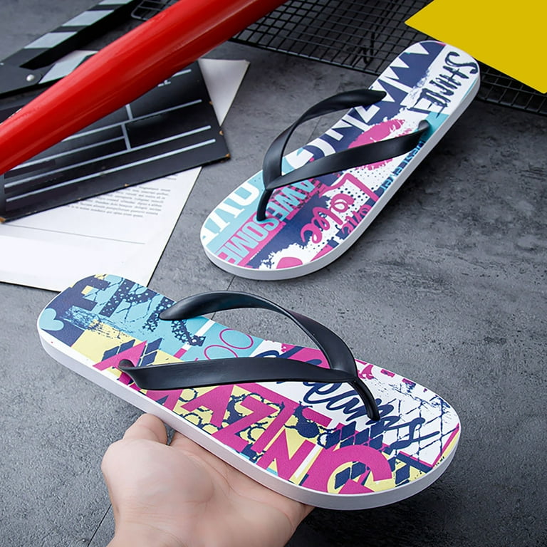 Black hard sole slippers clearance