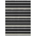 thumbnail image 2 of Addison Rugs Chantille Indoor/Outdoor Transitional Stripes Black Washable Rectangle Rug, 9' x 12', 2 of 6